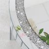 Luxury Silver Crushed Crystal Round Coffee Table Sparkle Diamante Accent Table