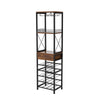 MultiTier Wood 20 Bottles Wine Display Shelves Storage Holder Free Standing Rack