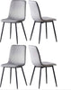 Set of 4 Designer Velvet Fabric Dining Chairs Metal Legs Lexi Chairs