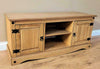 Chunky Rustic Large TV Stand Media Storage Plasma Wooden Cabinet Solid Furniture