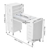 Manicure Storage Table Makeup Station Nail Desk Workstation Shelves Equipment