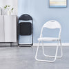 Set of 2 Folding Chair Padded Faux Leather Chair Home Office Dining Chairs