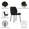 Set of 2 Velvet Dining Chairs Upholstered Armless Side Chairs Thick Cushion Seat