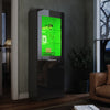 High Gloss Display Cabinet Black Sideboard Cupboard Storage Door with LED Lights