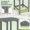 Outdoor Side Table Weather-Resistant HDPE Adirondack Table Patio End Table Grey