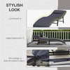 Folding Rattan Sun Lounger with and Pillow, Grey