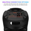 8" RGB Portable Bluetooth Speaker Sub woofer Heavy Bass Sound Party System W/Mic
