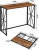 Hallway Console Corridor Computer Table Desk, Easily Folding Desk Rustic Brown