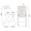 6 Pcs Folding Chair Foldable Computer Party Meeting Room Home Office Chair White