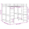 Loft Bed with Desk and Ladder White 180x200 Solid Wood Pine O0B2
