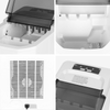 1.5L Countertop Ice Maker Portable Ice Cube Maker+Self-Cleaning Function & Scoop