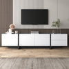 TV Stand Cabinet Unit Modern High Gloss Front 3 Doors TV Entertainment White