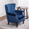 Upholstered Fabric Armchair Wing Fireside Chair Lounge Sofa Cushioned Seat
