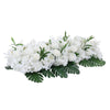 100cm Long Artificial White Peony Flower Row Runner Wedding Arch Top Backdrop