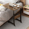 Portable Table Storage Desk Adjustable Height Sofa Side Table Bedside Table
