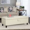 Rectangle Ottoman Stool Chair Soft Bench Storage Box Chest Blanket/Toy Container