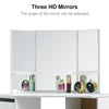 White Corner Dressing Table Makeup Desk Vanity Table 5 Drawers with Stool Mirror