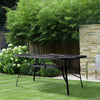Patio Seating Glass Table Outdoor Furniture Garden Dining Table Stacking Chairs
