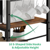 Kitchen Bakers Rack Steel Wood Multi Tier Microwave Oven Stand Coffee Bar Statio