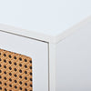 Buffet Storage Cabinet with Rattan Decorating Living Room Wood Kitchen Sideboard