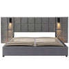 Ottoman Storage Bed Upholstered King Bed Frame with Headboard 5ft, 150x200 cm