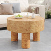 31.5-Inch Round Coffee Table, Modern Wooden Circle Tea Table for Living Room