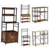 Kitchen Baker’s Rack Industrial Utility Storage Rack w/Shelves Microwave Stand