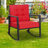 Outdoor Wicker Rocking Chair Heavy-Duty Steel Frame Patio Rattan Rocker Chair