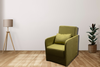 Single Seater Sofa Bed Chair, Pull Out Sleeper Pillow & Pocket, Sofabed