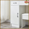 Dressing Table LED Light Makeup Desk w/Mirror and Stool Cabinet Drawer Shelves