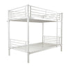 Heavy Duty Metal Twin Over Twin Bunk Bed with Ladder Full-Length Guard Rail