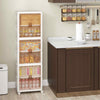 Home Collapsible Organizer 6-Cube Stackable Storage Bins w/ Doors-White