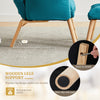 Blue Lazy Chair with Footstool Relax Lounge Chair Accent Armchair Sofa Chair