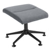 Manual Adjust Executive Leather Recliner Chair With Swivel Base &Footstool Set