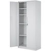 VEVOR Metal Storage Cabinet w/ 3 Keys Adjustable Shelves & Magnetic Door White