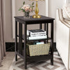 3-Tier Nightstand Wooden End Table Sofa Bed Side Table Storage Display Stand