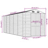 Lechnical Garden Shed Brown 191x470x198 Galvanised Steel,Garden Storage A6S5
