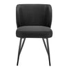 Dusk Mabel Set of 2 Dining Chairs Linen Look in Black RRP £135