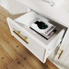 SIDEBOARD BUFFET 2 DOORS 3 DRAWERS STORAGE CABINET CUPBOARD WHITE 120X40X75 CM