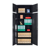 Extra Tall 225cm Storage Cabinet Lockable Steel Garage Office Workshop Cupboard