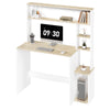 Computer Desk Home Office Study Workstation Table w/ 5 Tier Shelves 113x45x139cm