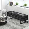 Upholstered Reception Bench Conference Room Chairs-Black
