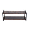 Industrial Wooden Shoe Rack Bench Storage Shelf Organizer Stand Hallway Display