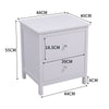 White Chest of Drawers Storage Unit Bedroom Office Organiser with Diamond Handle