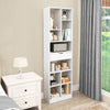 Floor Standing Display Rack Storage Cabinet with Drawer-White