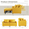 2-Seater Sofa Bed Convertible Chair Double Sleeper 3-in-1 Pull Out Chair