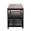 Metal TV Console Tea Coffee Table with Open Storage Rack Sofa Desk Shelving Unit