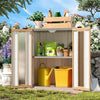 Garden Storage box Shed Small, Wooden-Patterned Tool Shed with Adjustable Shelve
