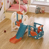 Kid Garden Swing Slide Climber Set Bus Driving Playset Basketball Playground Toy