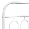 Metal Bed Frame with Headboard White 75x190 Small P5E3